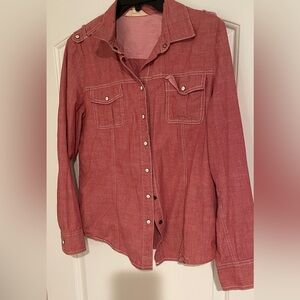 Brooks Brothers Women's Red Denim top Size: 12